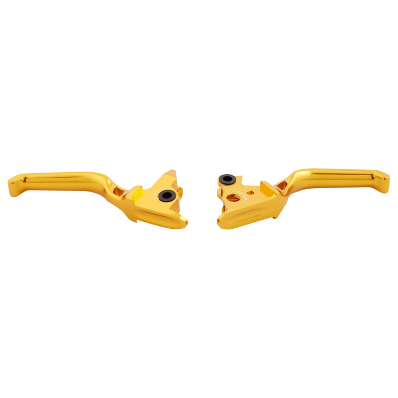 ARLEN NESS Lever Set - Method - Gold - '96-'17 Big Twin (FLST / FXD) - 530-026 - PartsOutlet.com.au