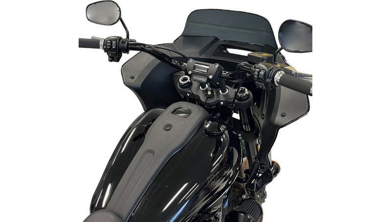 FAT BAGGERS INC. 1-1/4" EZ Install Round Top Handlebar - 8" - Black - FXLR '18-'24 - 903008-B