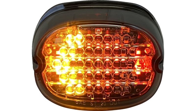 CUSTOM DYNAMICS Taillight w/ Integrated Turn Signal - No Window - Smoke Lens - Harley-Davidson 1999-2023 - CD-INT-TL-NW-S - PartsOutlet.com.au