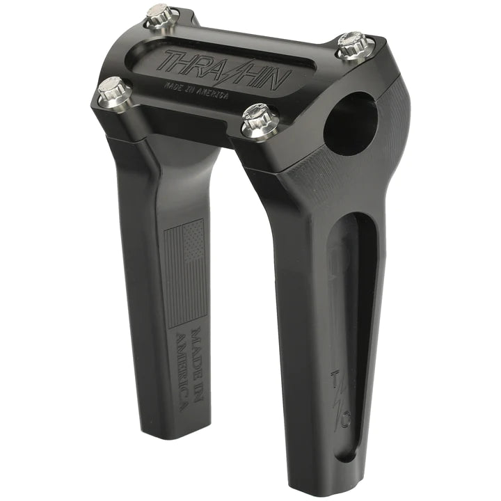 THRASHIN SUPPLY Risers - Straight - 6" - Black - TSC-6000-1