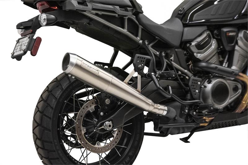 BASSANI XHAUST 4" Stainless Steel Slip-On Exhaust - Pan America '21-'23 - Silver 1P187SS