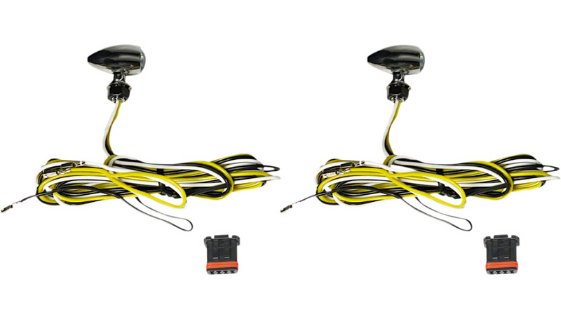 CUSTOM DYNAMICS Micro Turn Signals - Dual - Amber/White - Chrome - CD-MICRO-AW-C