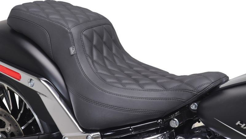 MUSTANG One-Piece/2-Up Squareback Seat - Double Diamond - Black Stitch - FXBR '23-'25 - 86006