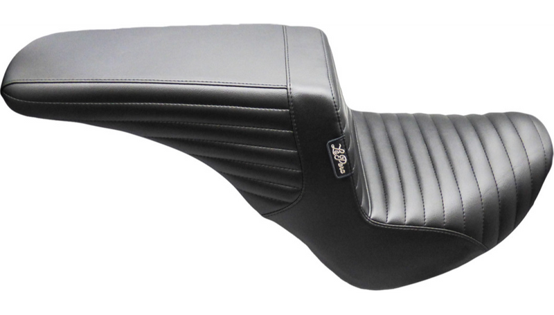 LE PERA Kickflip Up Front Seat - Pleated - Black - Street Bob 2018+ - LYU-590PT