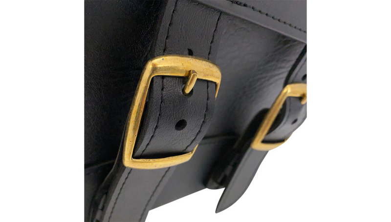 WILLIE & MAX LUGGAGE Brass Monkey Saddlebags - Slant - Brass - Small - 59588-08