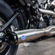 S&S CYCLE SUPERSTREET 2-1 for STANDARD CHASSIS M8 SOFTAIL® MODELS—Stainless Steel - 550-0996B - PartsOutlet.com.au