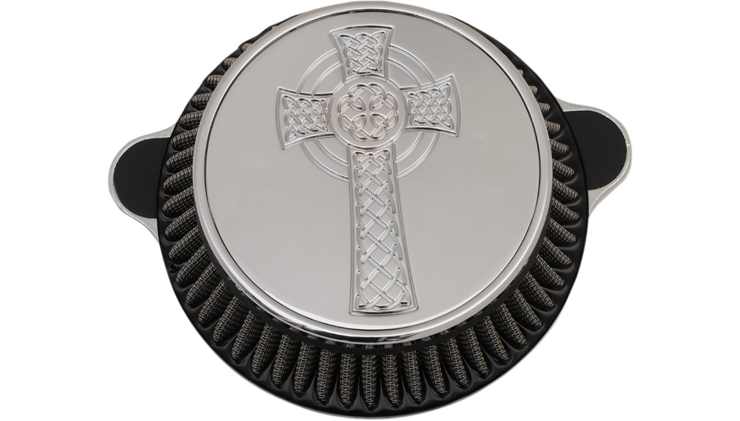 LA CHOPPERS Celtic Cross Air Cleaner - Chrome - M8 LA-2397-03 - PartsOutlet.com.au