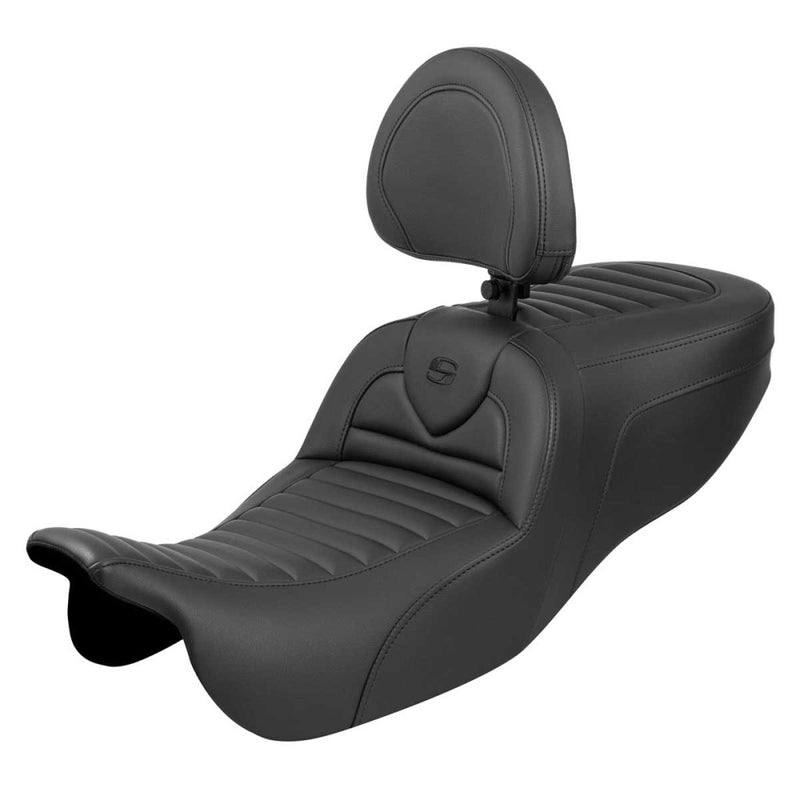 SADDLEMEN Roadsofa Seat - with Backrest - Tuck-n-Roll - FLRT/FLTRT '15-'25 - 815-07-202B0
