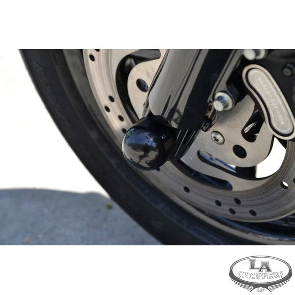 LA CHOPPERS AXLE CAPS-DOME BLACK FOR HD - LA-7810-00B