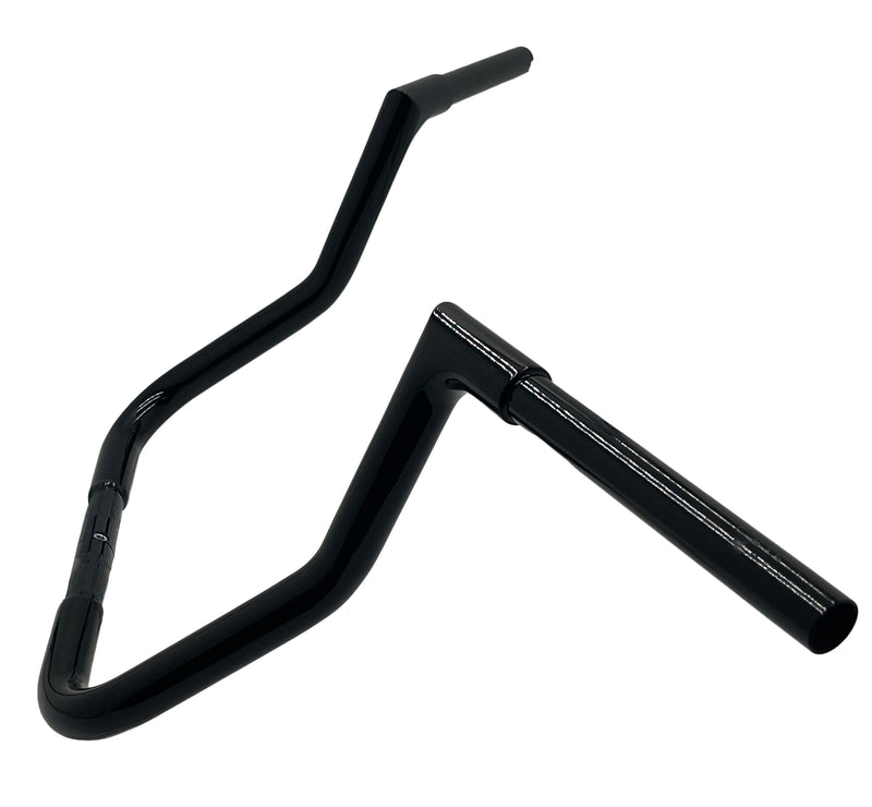 FAT BAGGERS INC. 1-1/4" EZ Install Flat Top Handlebar - Reduced Reach - 13" - Black - FLH '08-'25 - 705013-B
