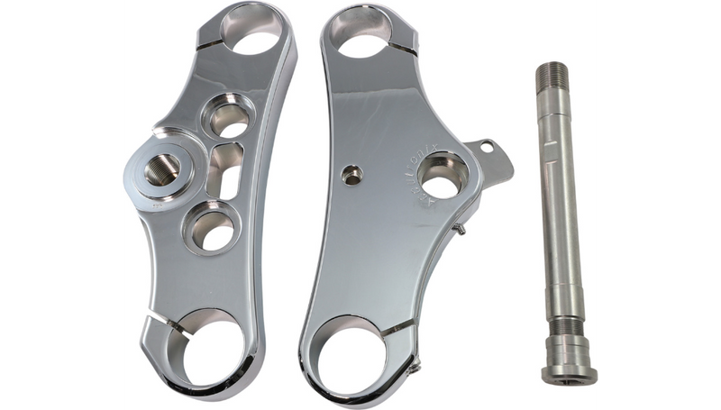 ACCUTRONIX Elite Triple Tree - 49 mm - Chrome - 3 Rake - FXD '06-'17 - TWD349-ESC