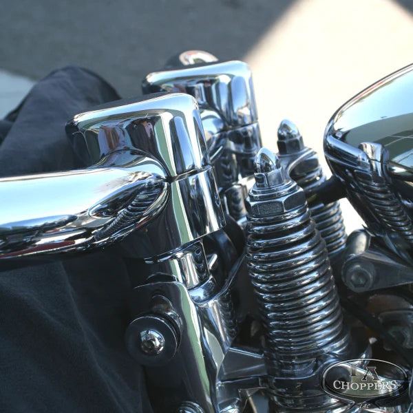 LA CHOPPERS SPRINGER RISER KITS FOR 1.25" HANDLEBARS CHROME HD - Softail '96-'11 - LA-7410-00