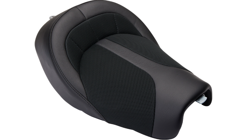 DANNY GRAY BigIST Solo Air Seat - Black Leather - XL '04-'17 - FA-DGE-0284 - PartsOutlet.com.au
