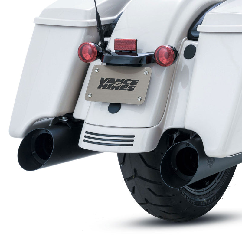 VANCE & HINES Blackslash 450 Slip-On Mufflers - Black - '17-'23 FL - 46764 - PartsOutlet.com.au