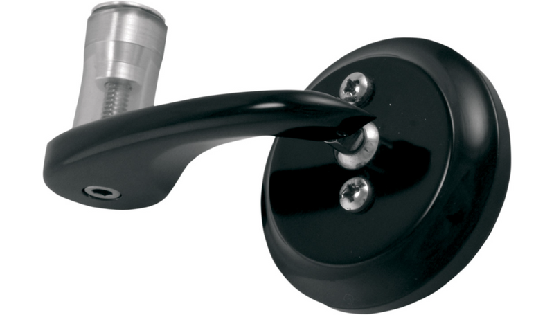 TODD'S CYCLE Mirror - Shooter - Side View - Round - Black - Right - BSMR-2