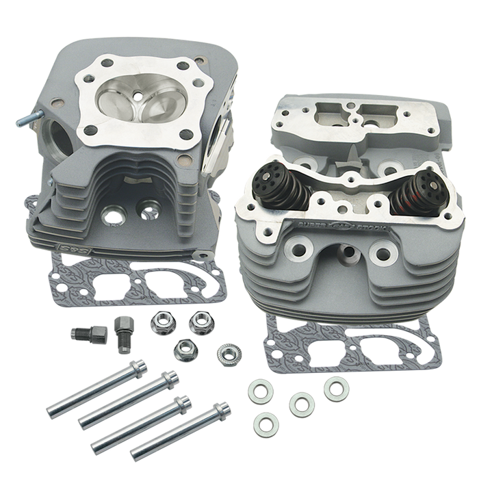 S&S CYCLE S&S® Super Stock® 79cc Cylinder Head Kit For 2006-'16 HD® Big Twins - Silver Powder Coat Finish 106-3227 - PartsOutlet.com.au