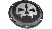DRAG SPECIALTIES Split Skull Derby Cover - Harley-Davidson 2004-2022 - Black 78044B - PartsOutlet.com.au
