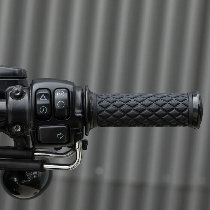 BILTWELL Grips - Alumicore - Dual Cable - Black 6604-201-01 - PartsOutlet.com.au