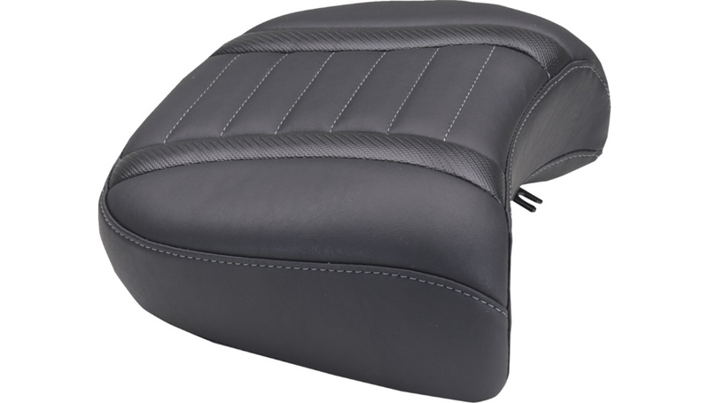 MUSTANG Deluxe Passenger Seat - Wide - Gunmetal Stitch - FLT/FLH '23-'25 - 88420GM