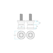 BILTWELL Riser Bushings - Solid - Chrome 6908-105 - PartsOutlet.com.au