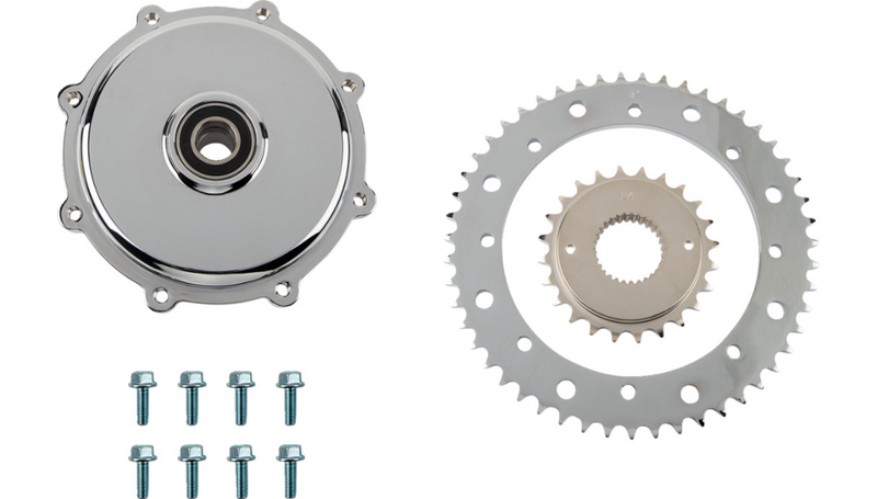 DRAG SPECIALTIES Conversion Sprocket Kit - Chrome - Harley-Davidson 2009-2016 - 201406 - PartsOutlet.com.au