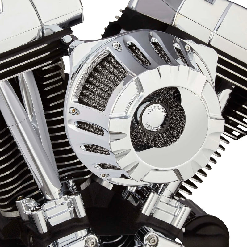 ARLEN NESS Inverted Series Air Cleaner Kit - Deep Cut - Chrome - Touring '24+ & Softail 25+ - 600-228