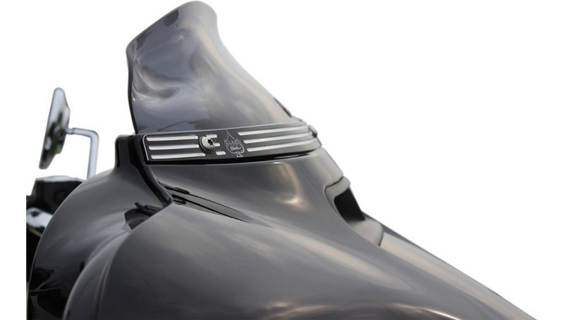 KLOCK WERKS Flare Windshield - 4" - Dark Smoke - FLH '14-'25 - KWW-01-0405