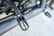 BURLY BRAND MX Footpegs - Passenger - Black/Chrome - 2018-2023 - B13-1008B - PartsOutlet.com.au