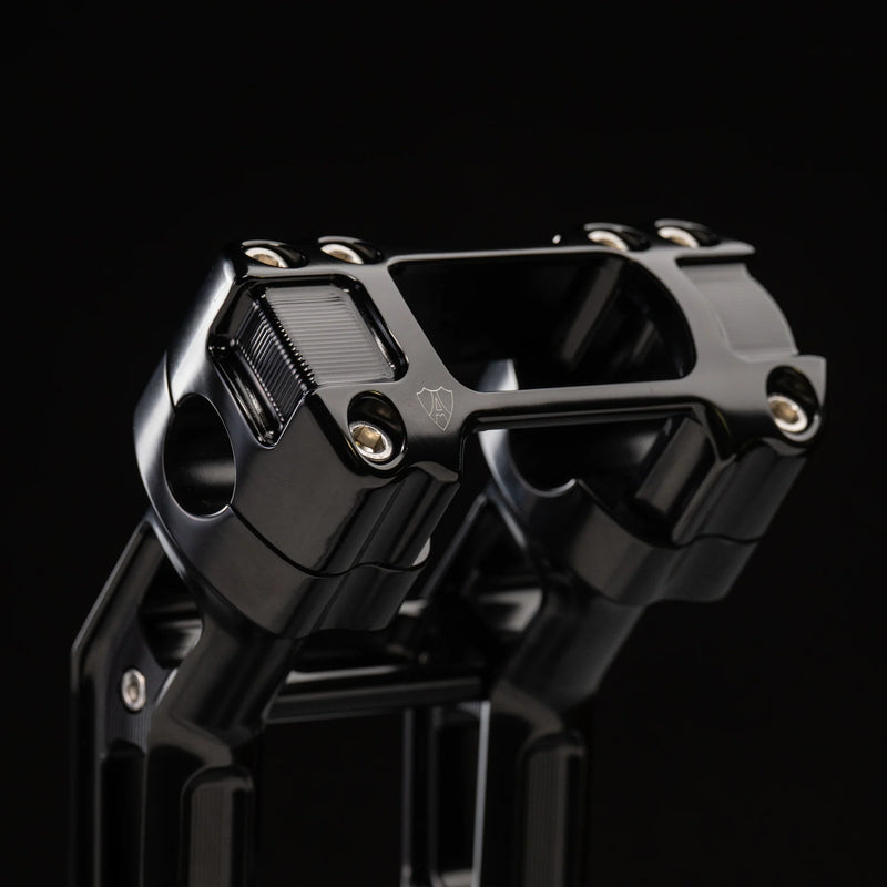 ARLEN NESS Method Kickback Handlebar Riser - Softail Gauge Cut-Out - 10" - Black - Harley-Davidson '18-'24 - 520-053