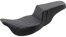 SADDLEMEN Step Up Seat - Lattice Stitched - FL '08-'23 HD Touring - Street/ Road/ Electra - 808-07B-172E - PartsOutlet.com.au