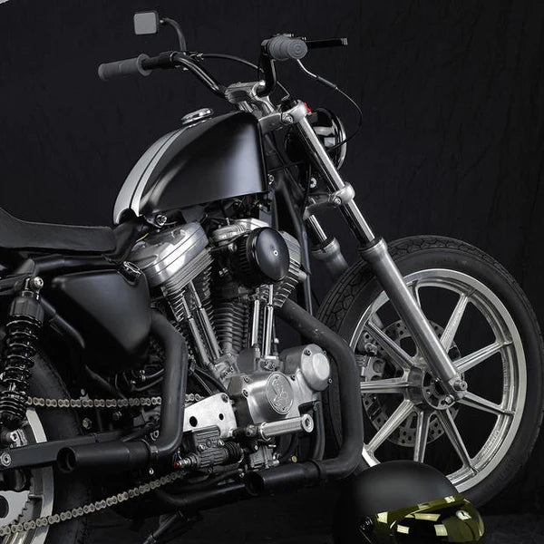 BILTWELL Handlebar - Tracker High - TBW & Slotted - Chrome 6009-1057 - PartsOutlet.com.au