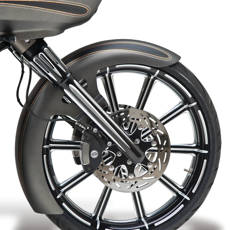 ARLEN NESS DEEP CUT "HOT LEG" FORK LEGS, BLACK - '08-'13 FLT / DUAL DISC - 06-511