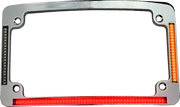 CUSTOM DYNAMICS License Plate Frame - All-In-One Auxiliary - LED - Chrome TF05-2026-C