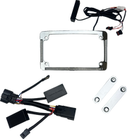 CUSTOM DYNAMICS License Plate Frame - All-In-One Auxiliary - LED - Chrome TF05-2026-C