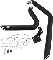 VANCE & HINES Shortshots Staggered Exhaust System - Matte Black Ceramic - Softail 47222