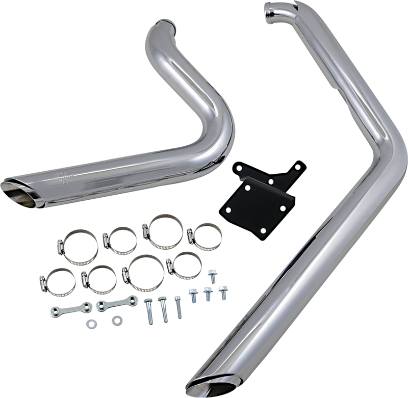 VANCE & HINES Shortshots Staggered Exhaust System - Chrome - Dyna 17214