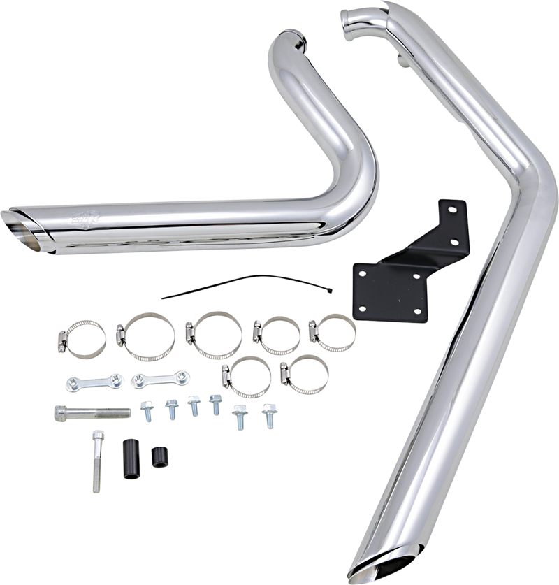 VANCE & HINES Shortshots Staggered Exhaust System - Chrome - Softail 17222