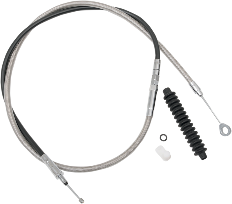DRAG SPECIALTIES Clutch Cable - Braided - 74-11/16" - Harley-Davidson '06-'17 - 5322308HE