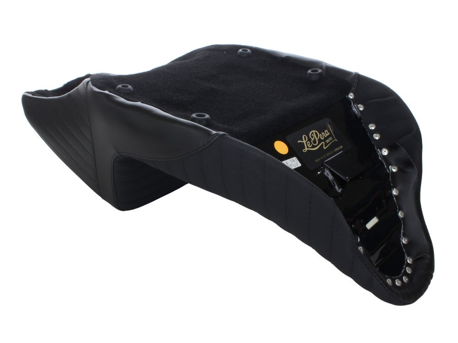 LE PERA Kickflip Dual Seat With Pleated Gripper Tape. Fits Touring 2008up - LK-597PTGP