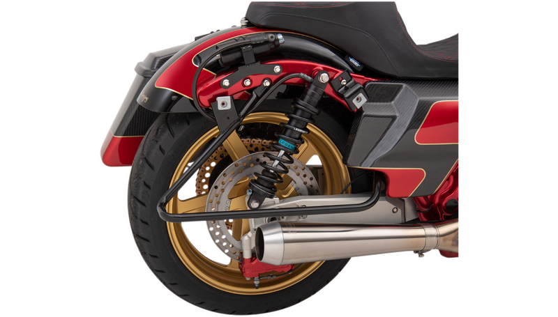 DRAG SPECIALTIES Saddlebag Support Brackets - Chrome - '09-'13 FLT S77-0138 - PartsOutlet.com.au