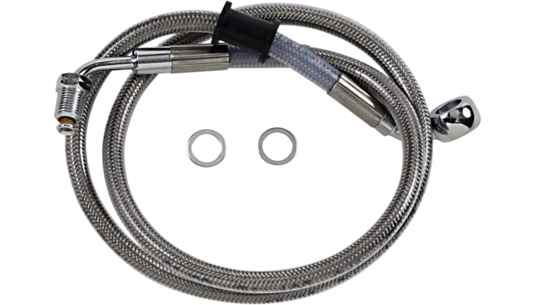 DRAG SPECIALTIES Brake Line - +8" - Stainless Steel - '18-'22 Softail 618604-8