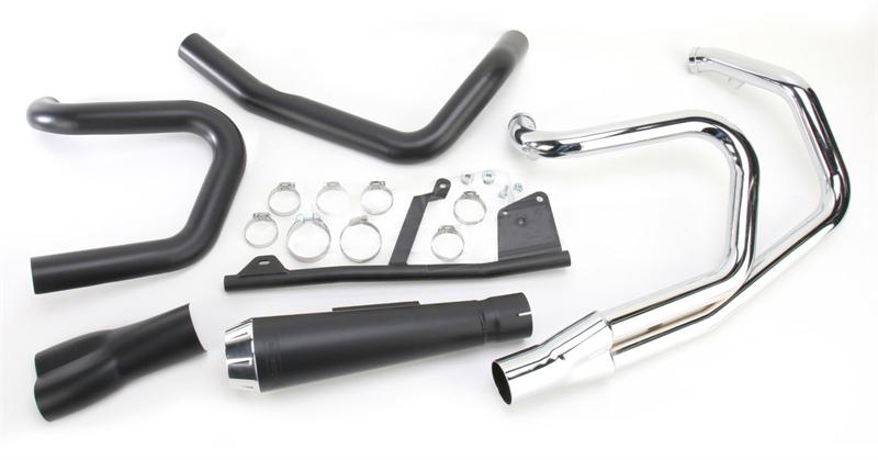 BASSANI XHAUST Road Rage Exhaust - Black - Short - '04-'13 XL Sportster - 14122J - PartsOutlet.com.au