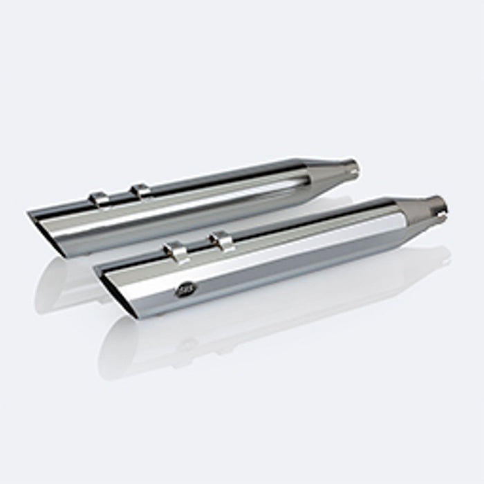 S&S CYCLE SLASH CUT SLIP-ONS for M8 TOURING MODELS–Chrome - 550-0695 - PartsOutlet.com.au