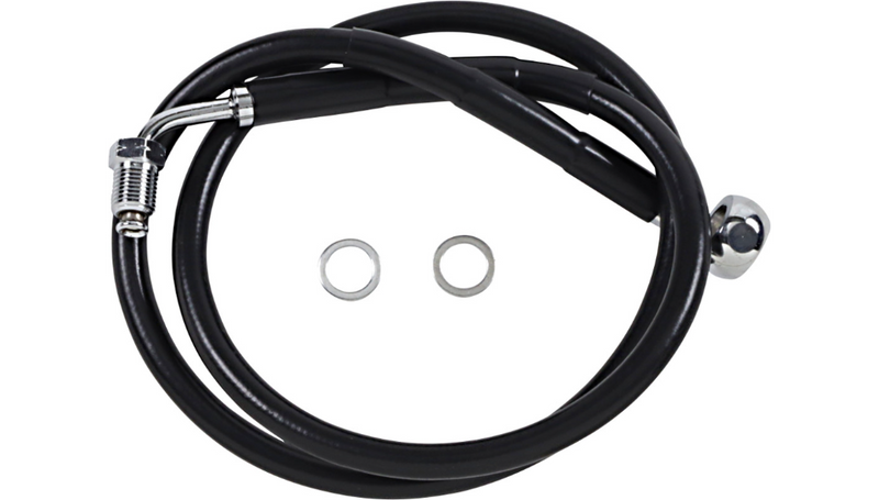 DRAG SPECIALTIES Brake Line - +10" - Black - '18-'20 Softail - 618601-10BLK