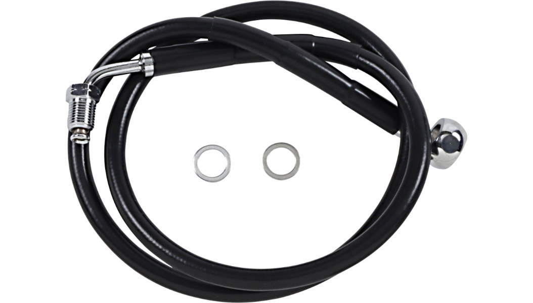 DRAG SPECIALTIES Brake Line - +10" - Black - '18-'20 Softail 618601-10BLK