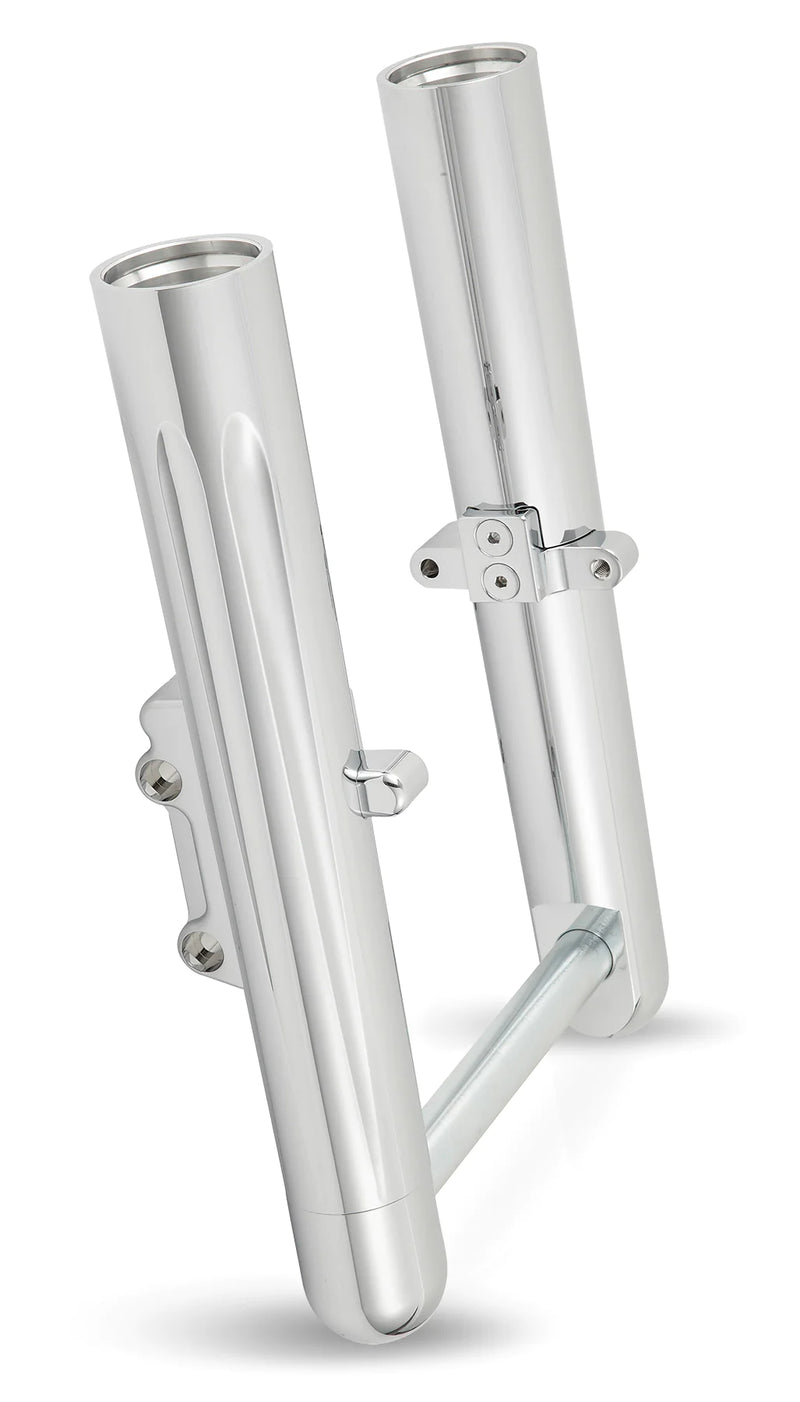 ARLEN NESS DEEP CUT "HOT LEG" FORK LEGS, CHROME - '14-'23 FLT / DUAL DISC - 40-502