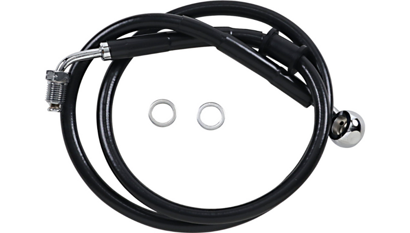 DRAG SPECIALTIES Brake Line - +10" - Black - '18-'23 Softail - 618604-10BLK