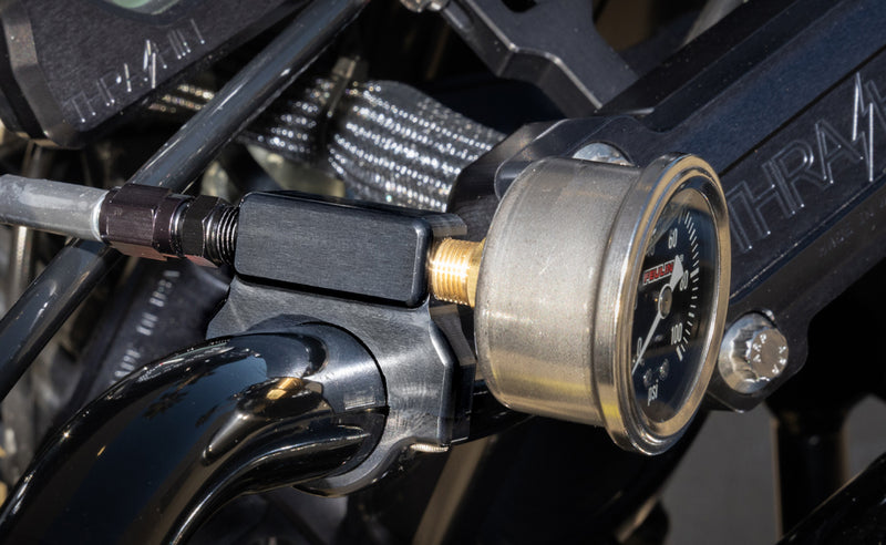 FEULING OIL PUMP CORP. Oil Pressure Gauge Mount - 1.25" - Black - 9055