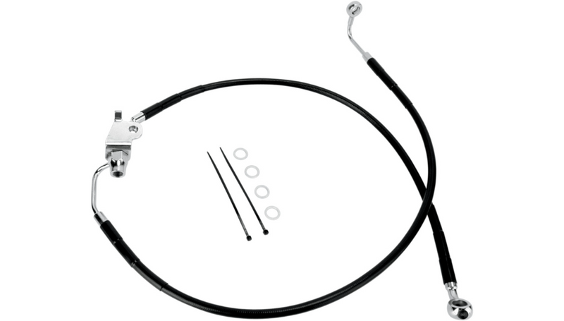 DRAG SPECIALTIES Brake Line - Rear - Black - 29-5/8" - XL '04-'13 - 660320-BLK