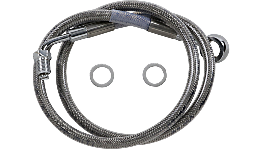 DRAG SPECIALTIES Brake Line - +8" - Stainless Steel - '18-'22 Softail 618631-8